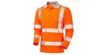 Barricane ISO 20471 Cl 3 Coolviz Plus Sleeved Polo Shirt HV Orange